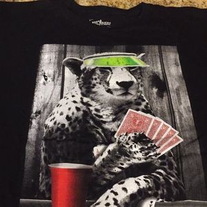 Cheetah Playing Poker T-shirt